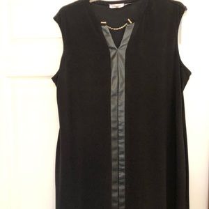Calvin Klein faux leather gold chain Sheath Dress Size 18W